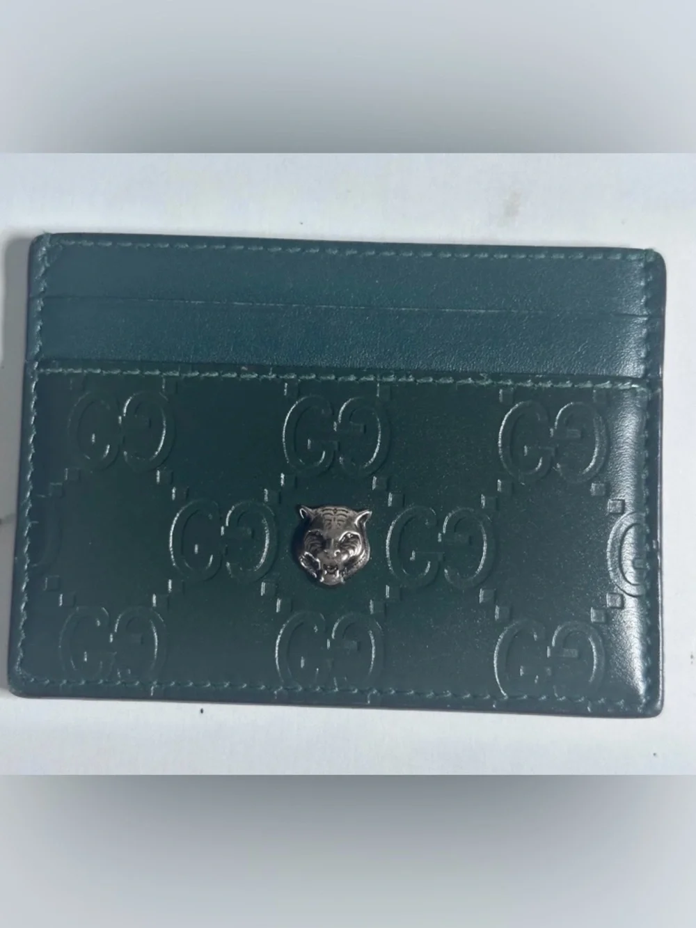Gucci Guccissima GreenTiger Card Case